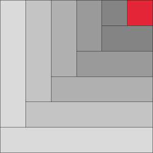 Chevron Block Half Log Cabin or Chevron block layout by Sandi Walton at Piecemeal Quilts