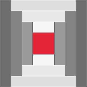 Courthouse Steps Block Courthouse Steps Log Cabin block by Sandi Walton at Piecemeal Quilts