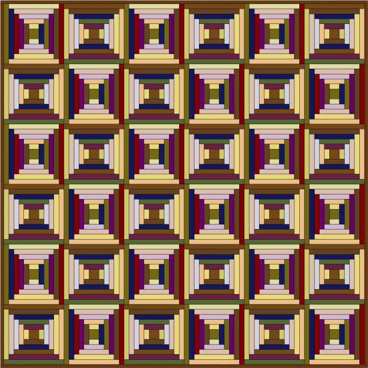 Courthouse Steps Setting 2 Courthouse Steps Log Cabin variation by Sandi Walton at Piecemeal Quilts