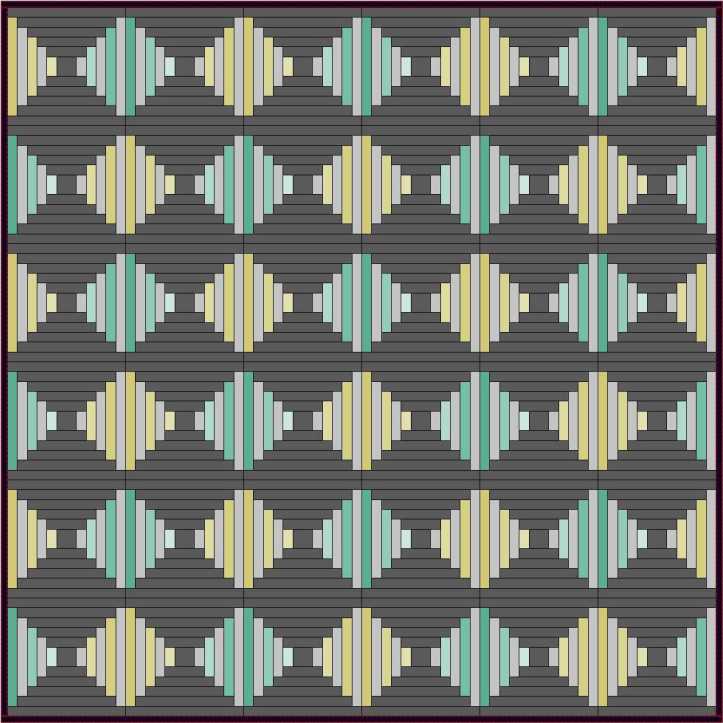 Courthouse Steps Setting 4 Courthouse Steps Log Cabin variation by Sandi Walton at Piecemeal Quilts