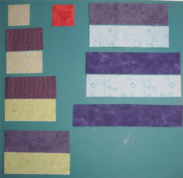 Log Cabin Block A1 Log Cabin piecing by Sandi Walton at Piecemeal Quilts