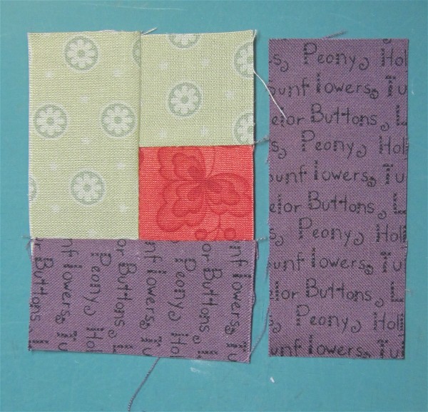 Log Cabin Block A7 Log Cabin piecing by Sandi Walton at Piecemeal Quilts