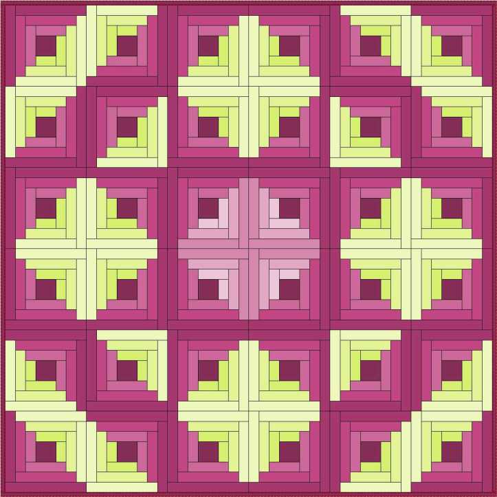 Log Cabin Star Traditional Log Cabin quilt - Star setting by Sandi Walton at Piecemeal Quilts