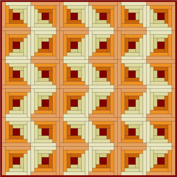 Streak of Lightning Traditional Log Cabin quilt - Streak of Lightning setting by Sandi Walton at Piecemeal Quilts