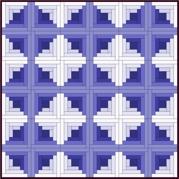 Sunshine and Shadow 1 Traditional Log Cabin quilt - Sunshine and Shadow setting by Sandi Walton at Piecemeal Quilts