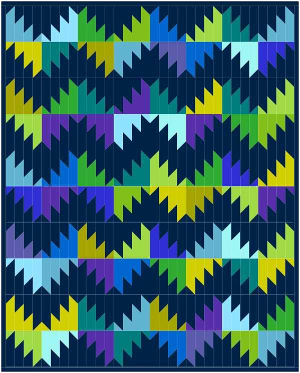 Delectable Mountains EQ8 design by Sandi Walton at Piecemeal Quilts